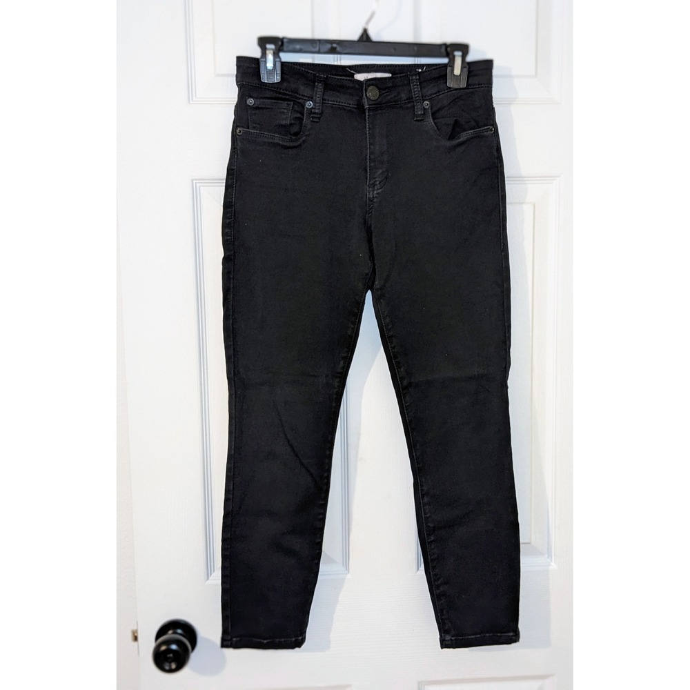 STS Blue Black Wash High Rise Skinny Jeans Comfort Stretch Denim‎ Size 28